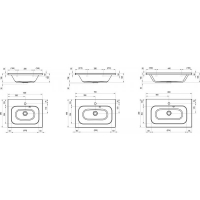 Умывальник Ravak Chrome 60 см белый с переливом XJG01160000