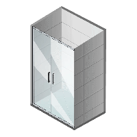 Душевая дверь в нишу Qtap Gemini CRM209.C6 90х190 см, стекло Clear 6 мм, покрытие CalcLess
