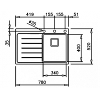 Кухонная мойка Teka ZENIT R15 1B 1D LHD 78 (13139003)