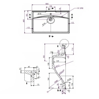 Умывальник Fancy Marble Yonna 800х480 (0608101)