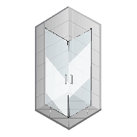Душевая кабина Qtap Gemini CRM1018RC6 100х80 см, стекло Clear 6 мм без поддона