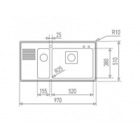 Кухонная мойка Teka FRAME 1 1/2B 1/2D RHD (40180531)
