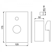 Комплект верхней монтажной части JAQUAR Kubix F KUB-CHR-35065FK