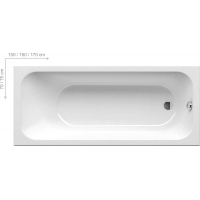 Ванна  RAVAK акриловая прямоугольная Chrome 170 C741000000